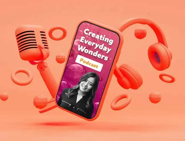 iPod with podcast title, 