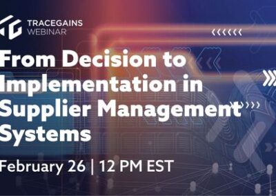 From Decision to Implementation in Supplier Management Systems