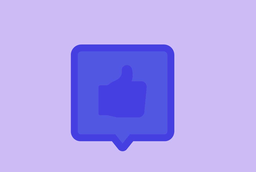 Pop up bubble with a thumbs up icon for likes on light purple background to encourage people to explore more from the TraceGains Academy