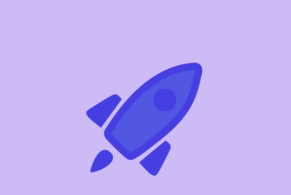 Rocket ship icon on light purple background to represent product onboarding through the TraceGains Academy