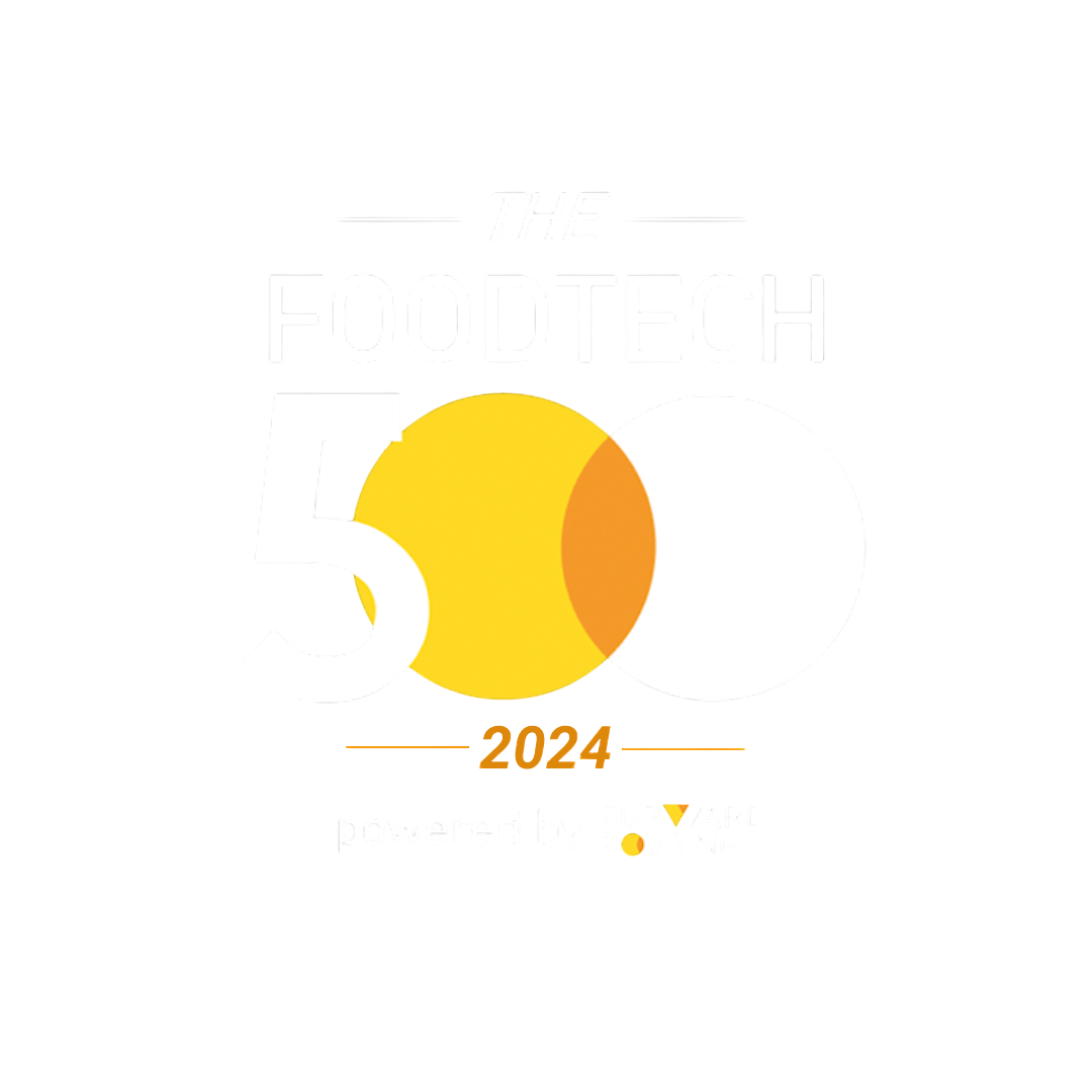 The FoodTech 500 Winner logo in white