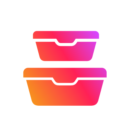 Prepared food gradient icon