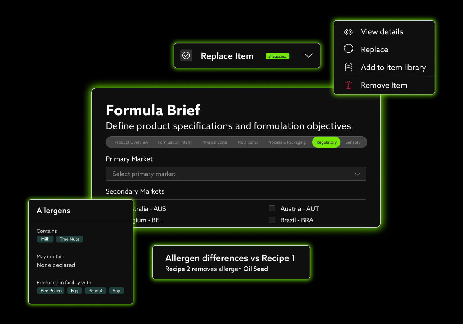 TraceGains Supplier Management solution preview showing audit-ready functionality like missing document reports